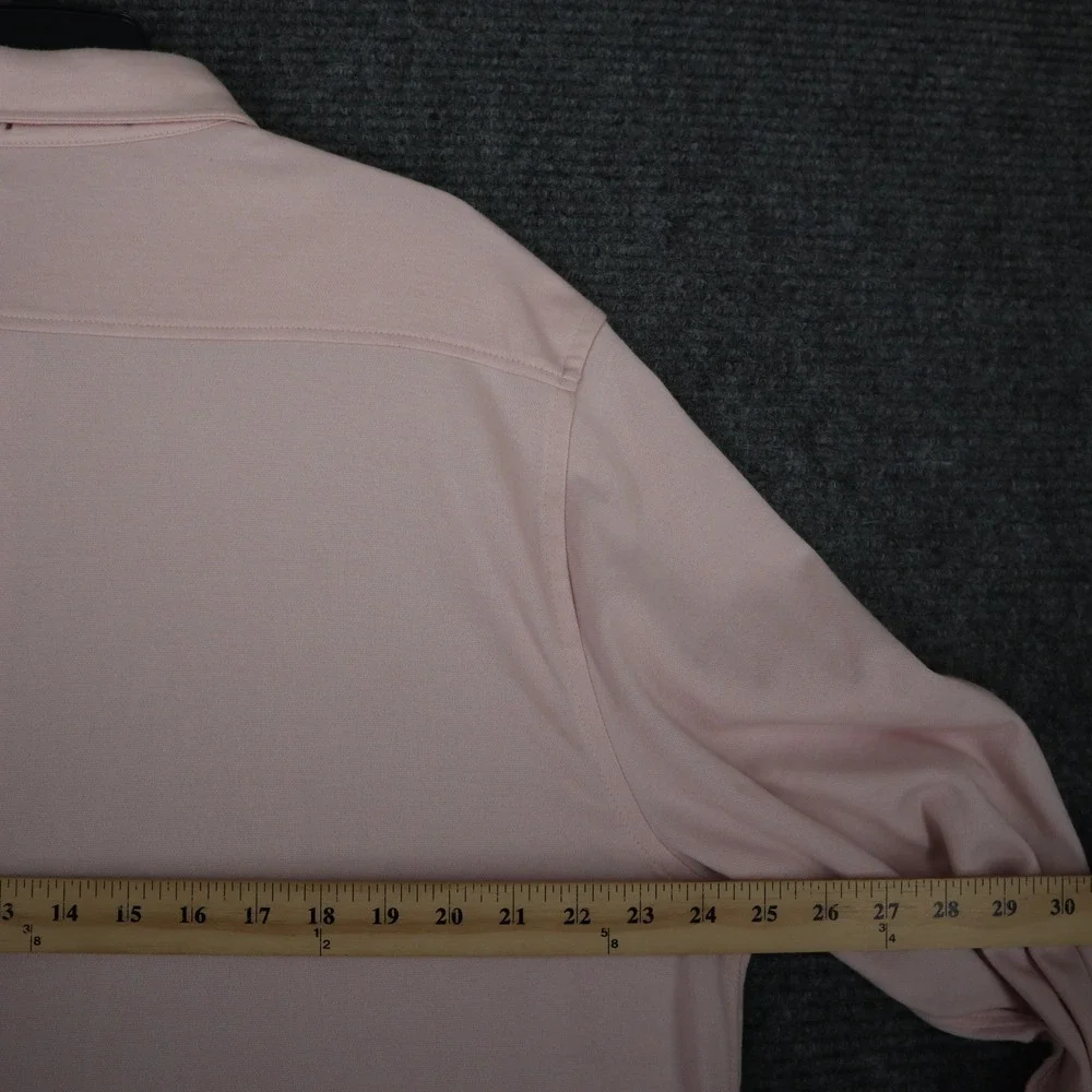 Banana Republic Button Down Shirt Mens XL Pink Slim Fit Pique Office Wear
